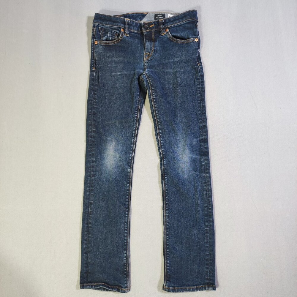 Volcom Vorta jeans slim straight big boy size 27 Atlantic blue